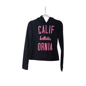 Hollister Y2K Vintage Black California Surf Hooded Sweaters Sz XS